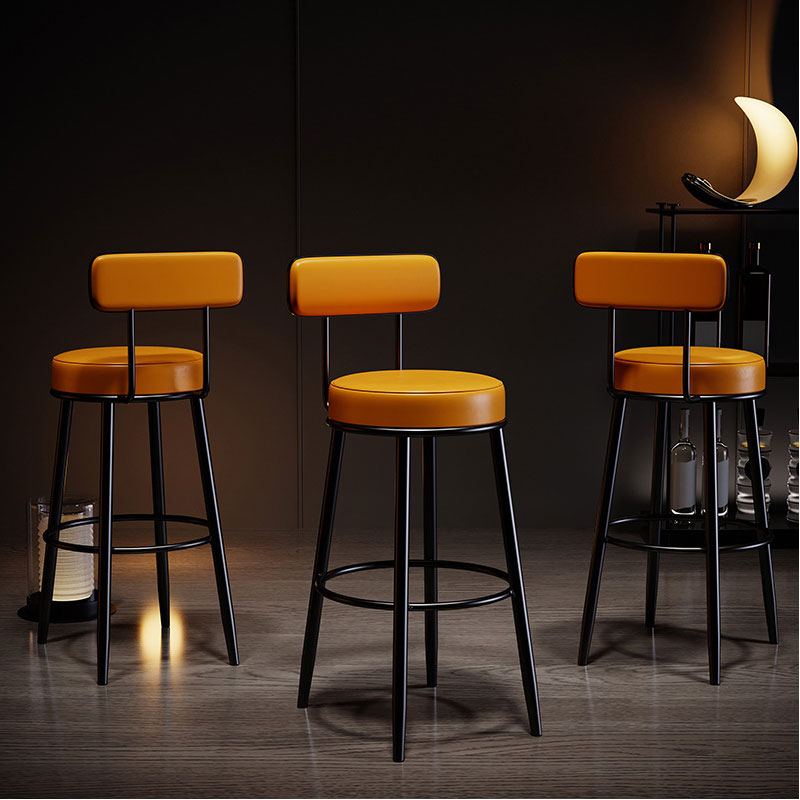 metal bar stools with backs