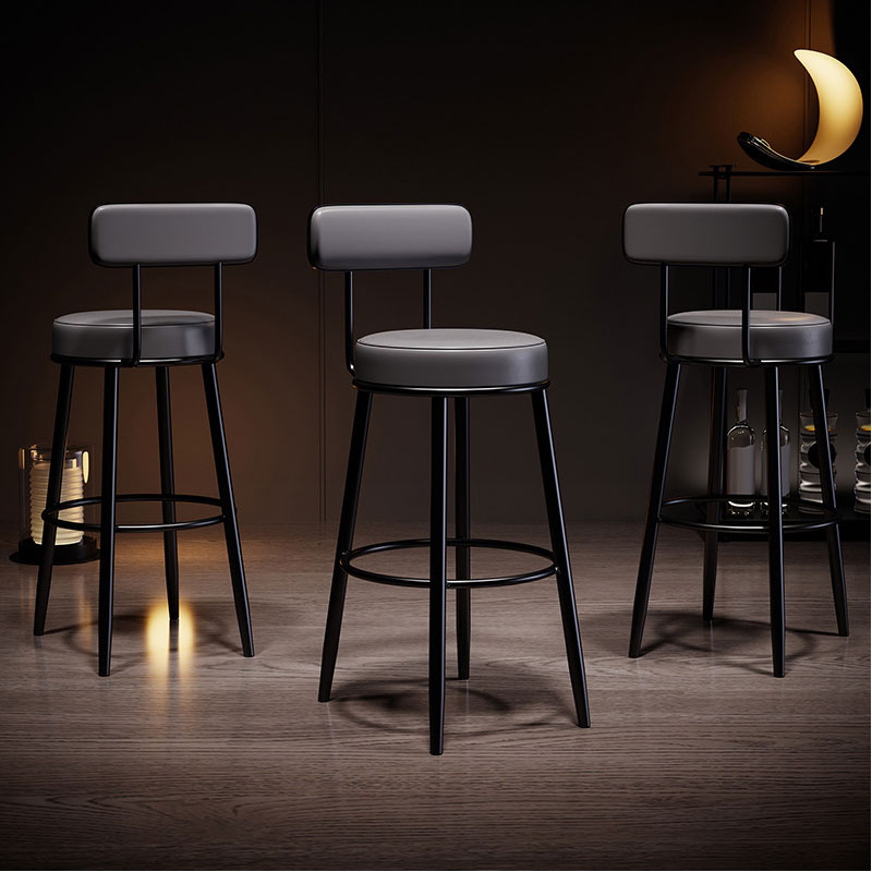 metal swivel counter stools with backs