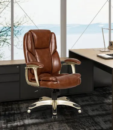 XC-40005 Modern Office Chair Brown Leather