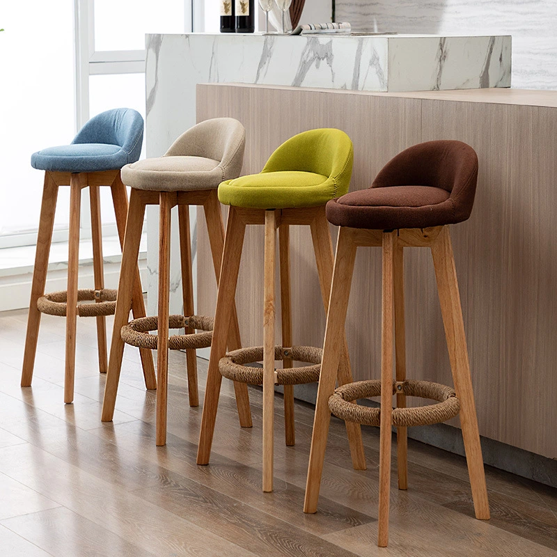 stools with wooden legs